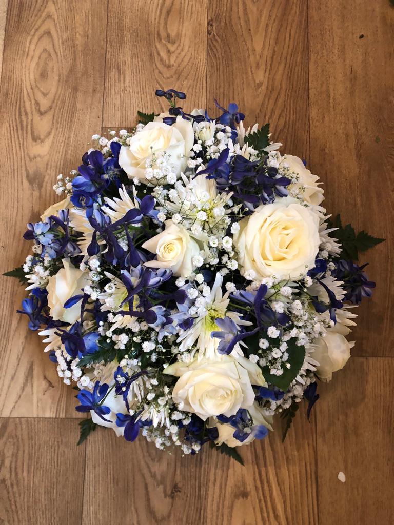 Blue and White Posy - The Chapel Florist